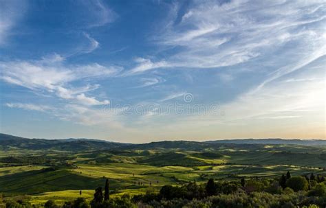 Val D Orcia at Sunset with Photographer, Italy Stock Photo - Image of ...