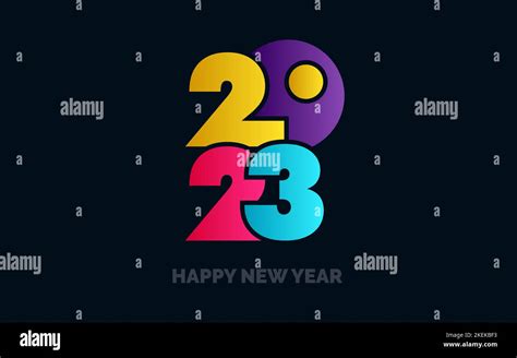 Happy New Year 2023 Text Design For Brochure Design Template Card