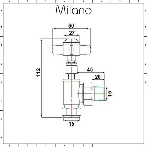 Milano Traditional Chrome Angled Heated Towel Rail Radiator Valves Pair