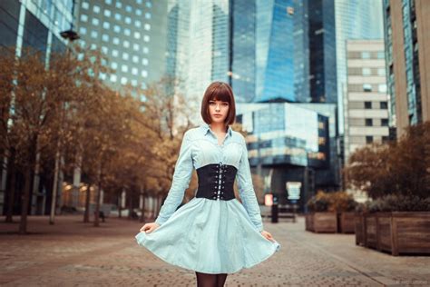 Marie Grippon Looking At Viewer Marie 500px Public Corset Lods