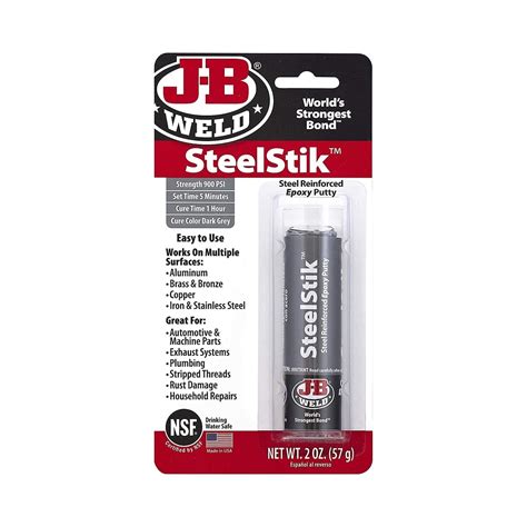 J B Weld Steelstik Steel Reinforced Epoxy Putty Stick Yacht Shop