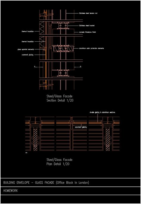 Glass Facade Detail Dwg Detail For Autocad • Designs Cad