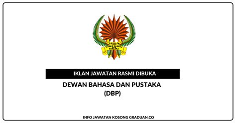 Permohonan Jawatan Kosong Dewan Bahasa Dan Pustaka Dbp • Portal Kerja