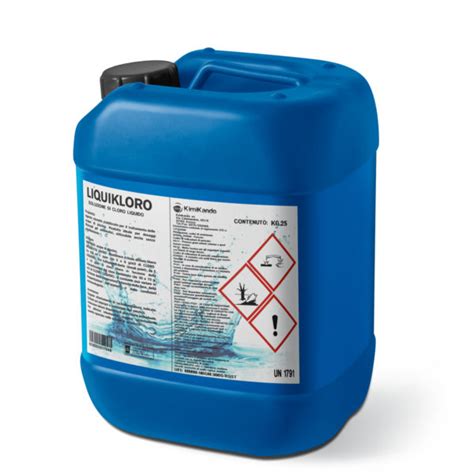 Liquikloro 25 Kg Cloro Liquido Concentrato Sol Ipoclorito Di Sodio