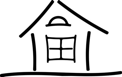 Simple Line Drawing House