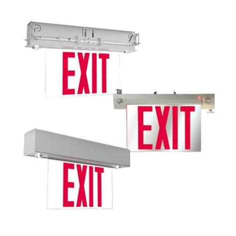 Led Edge Lit Combo Exit Sign Emergency Lighting Exitronix