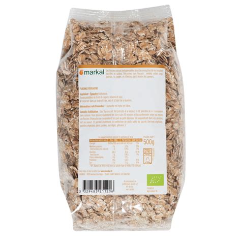 Flocons d Épeautre Bio 6X500g Vrac BIO Markal