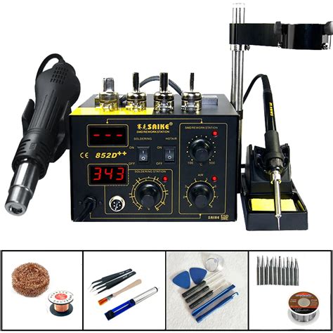 SAIKE D Electric Soldering Station Hot Air Gun In Welding Kit Standard Rework Soldering