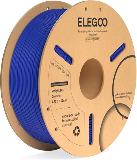 Amazon ELEGOO PLA Plus Filament 1 75mm Dark Blue 1KG PLA Tougher