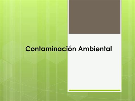 Contaminación ambiental PPT