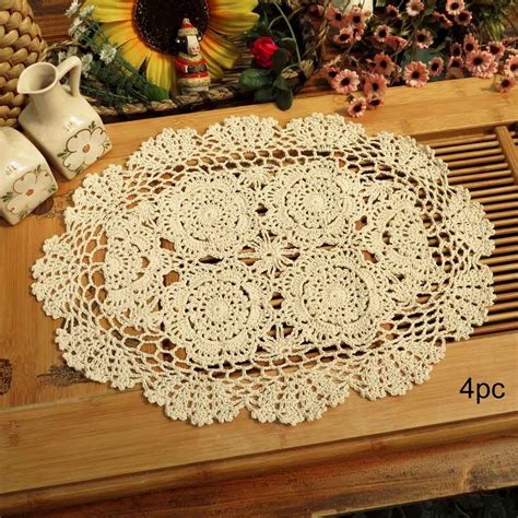 Crochet Doilies Oval EMBROIDERY ORIGAMI