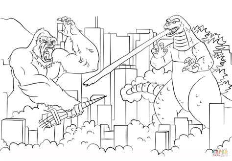 King Kong Vs Godzilla Coloring Pages