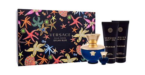 Versace Pour Femme Dylan Blue Zestaw EDP 100 ml EDP 5 ml żel pod