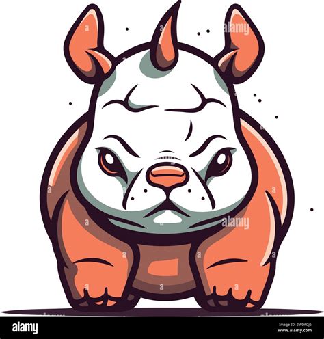 Cute Bulldog mascot. Vector illustration isolated on white background ...