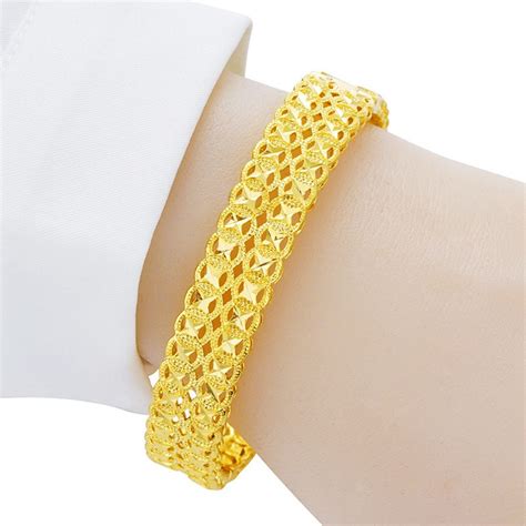 18k Yellow Gold Filled Openable Gold Plated Bangles Flipkart For Women