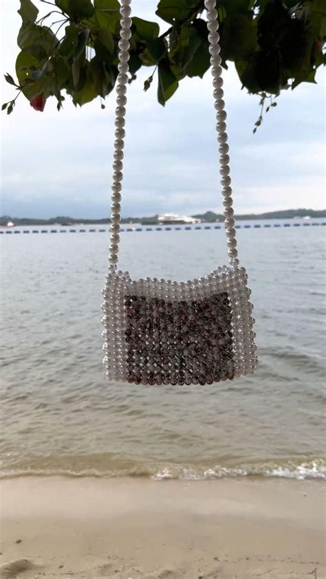 Handmade Beaded Crossbody Bag With Faux Pearl By Loomeebeads Video In