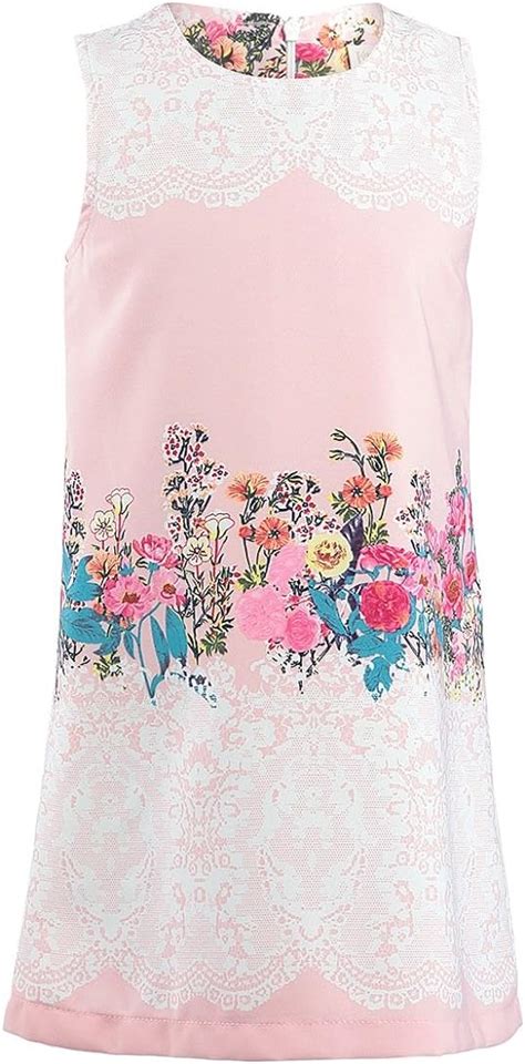 Amazon.com: Lilax Girls' Mixed Print Sleeveless Toddler Casual Floral ...