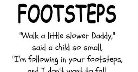 Footsteps Poem For Dad