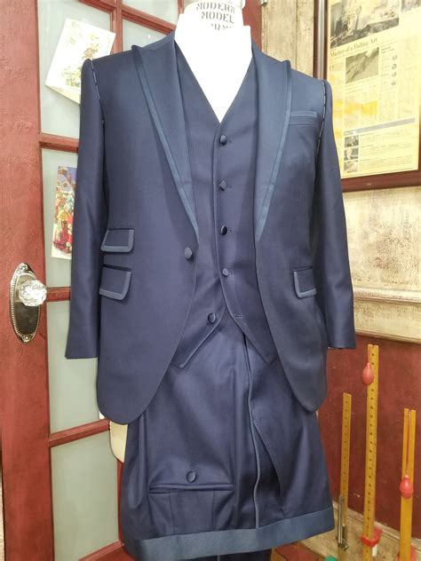 Mid Blue Tuxedo Bucco Couture Custom Clothing Of Distinction Custom