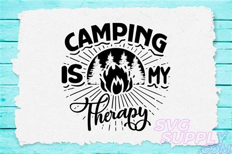 Camping Is My Happy Place Svg Design For Adventure Tshirt By Cuttingsvg