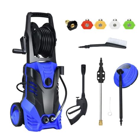 Electric Pressure Washer Harigal 3000 Max Psi 20 Gpm Power Washer Machine With Hose Reel 5