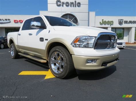 Bright White Dodge Ram Laramie Longhorn Crew Cab X