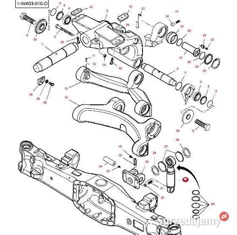 Siłownik hydrauliczny 7700160101 amortyzacji przedniej osi MASSEY