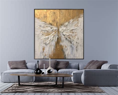 Large Abstract Angel Wings Oil Painting on Canvas Original - Etsy