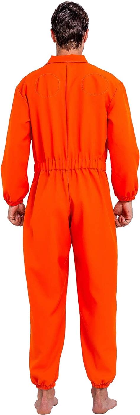 Prisoner Jumpsuit Orange Prison Escaped Inmate Jailbird Coverall