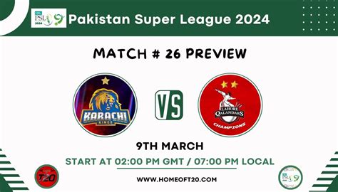 Psl Match Karachi Kings Vs Lahore Qalandars Preview Pitch