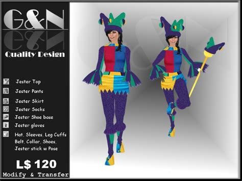 Second Life Marketplace Jester Outfit