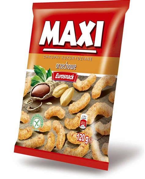 MAXI Chrupki Kukurydziane O Smaku Orzechowym 120g Eurosnack