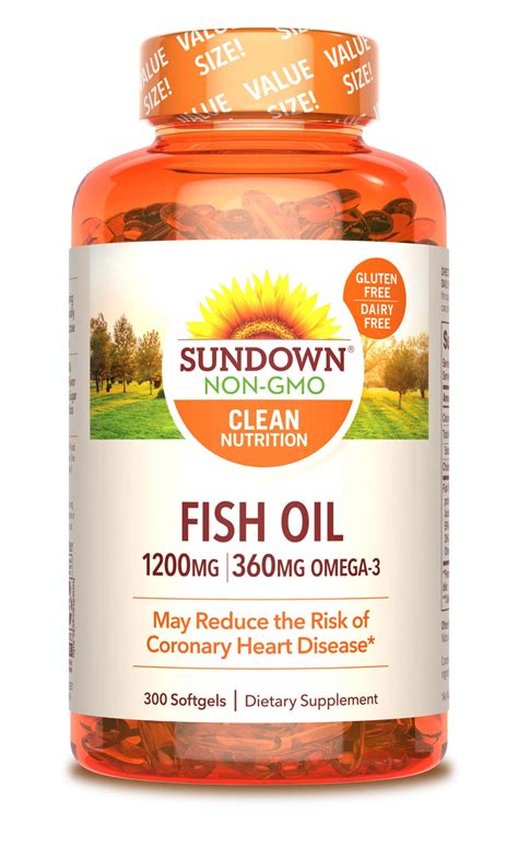 Sundown Fish Oil 1200 Mg 300 Softgels Walmart