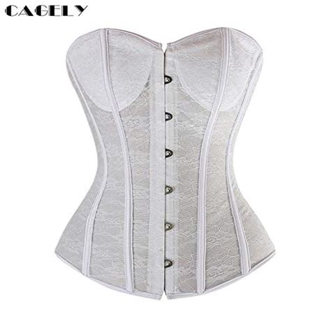 Buy Zzebra White1 Gothic White Steampunk Corsets Bustier Women Bridal