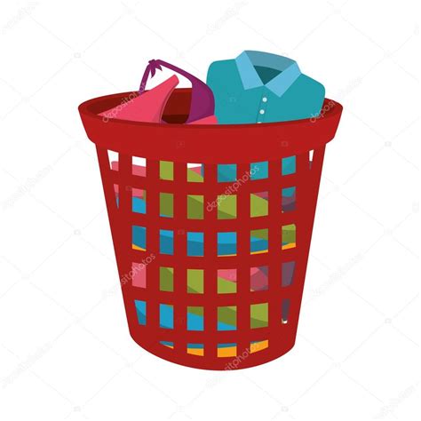 Premium Vector Dirty Clothes In Laundry Baskets A Messy Pile Of