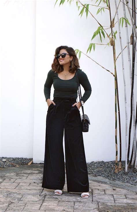 Velvet Wide Leg Pants Outfit Sugar Love Chic