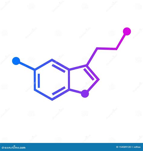 F rmula Qu mica De La Serotonina Ilustración del Vector Ilustración