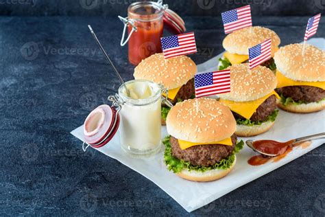 Juicy mini burgers 22860601 Stock Photo at Vecteezy