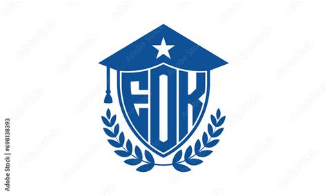 eok  letter iconic academic logo design vector template monogram