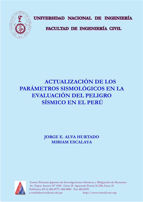 Pdf Actualizaci N De Los Par Metros Actualizaci N De Los Par Metros