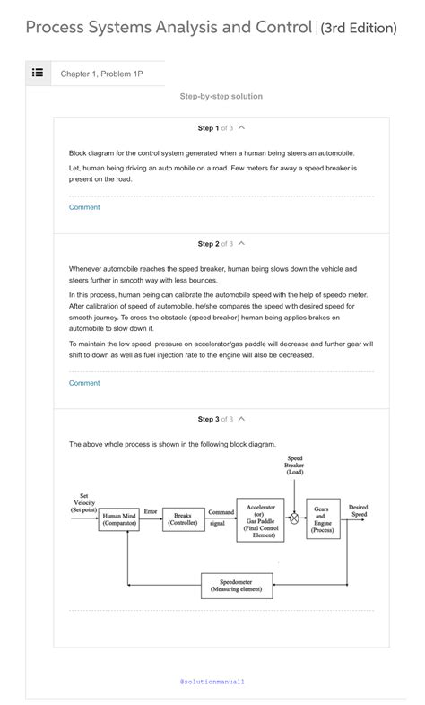 Solution Manual For Process Systems Analysis And Control Rd Edition