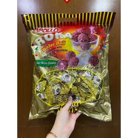 Jual APOLLO ROKA WAFER BALL COVERED WITH NUTTY CHOCOLATE 420GR 300GR