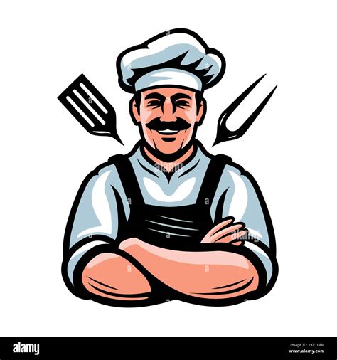 Feliz Dibujo Animado Cocinero Atractivo Guapa Ilustraci N De Chef