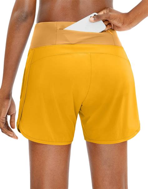 Amazon Soothfeel Women S Running Shorts With Zip Pocket Quick Dry