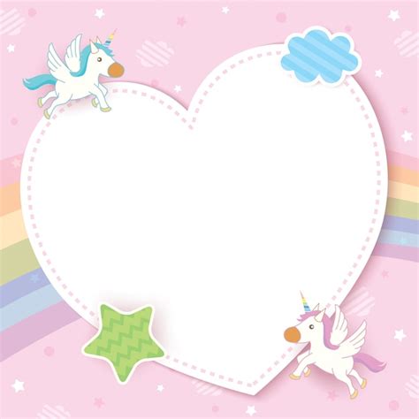 Premium Vector Unicorn Frame