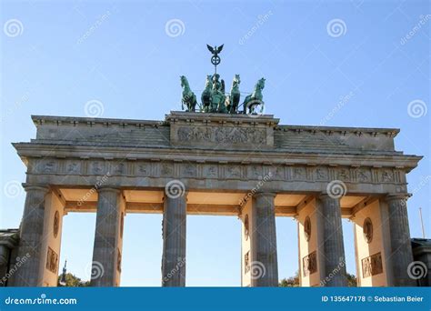 The Brandenburg Gate in Berlin at Sunrise, Stock Photo - Image of freedom, dusk: 135647178