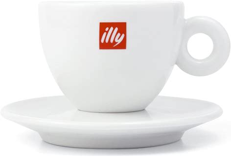 Illy Logo White Cappuccino Cup And Saucer Amazon Ca Home