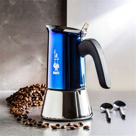 Cafeteira Italiana Bialetti Inox Venus Azul X Caras Emporio Campo