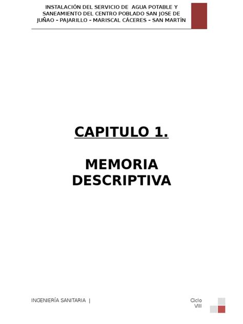 Pdf Informe Memoria Descriptiva Dokumen Tips