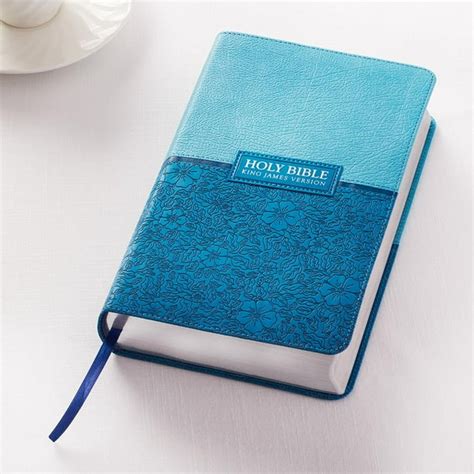 Kjv Holy Bible Giant Print Standard Bible Two Tone Blue Faux Leather